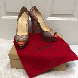 Christian Louboutin Lady Peep 150Python Fairy Tale